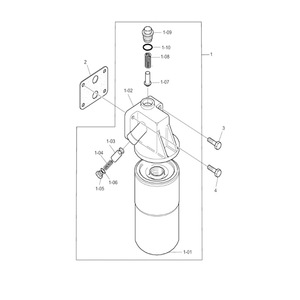 ไส้กรองน้ำมันเชื้อเพลิงเครื่องยนต์ Doosan รุ่น D110S 5 D130S5 สำหรับอะไหล่รถยกแบบเครื่องยนต์สันดาปภายใน - Product Image 1