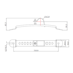 Zinc-Plated Truck Mudguard Mounting <b>Bracket</b> Adjustable Trailer Support Clamp - Product Image 4