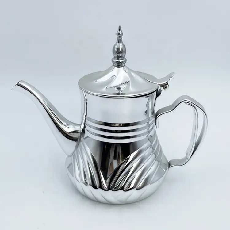 Service de cuisine à thé oriental Pot à café et thé Théière en verre à induction en acier inoxydable avec tasses