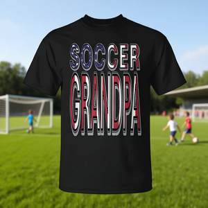 T-shirt de football pour grand-père, fièrement soutenant les sports et la famille des jeunes - Product Image 3