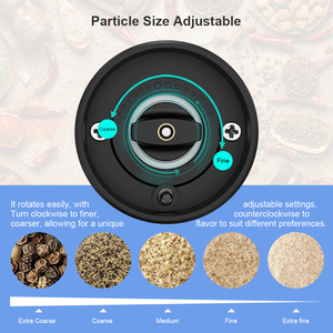 Electric Pepper Grinder One-Touch Auto Grinding Adjustable <b>Coarseness</b> for Home Kitchen Pepper & Sea <b>Salt</b> - Product Image 4