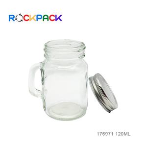 120ml Verre Mini Boisson Jus Thé Café Lait Poignée En Verre Bouteille Avec Bouchon À Vis En Métal - Product Image 4