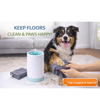 Tasse de nettoyage pour pattes de chien prête à être expédiée, lave-pattes portable pour animaux de compagnie, poils en silicone doux, élimination de la boue et de la saleté pour les promenades et la salle de bain des chiens