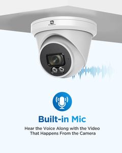 8 kanal 8Mp PoE LCD monitör Combo NVR 4K taret dahili mikrofon Dome IP güvenlik gece görüş CCTV gözetim kamera sistemi - Product Image 5