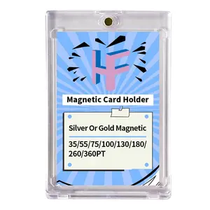 Support de carte de Protection Uv 35Pt, accessoire magnétique transparent en plastique, une touche, porte-carte d'identité de visite, livraison gratuite