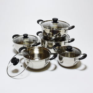 Thấp mảnh thép không gỉ nấu ăn nồi đặt nhà bếp canh chậu đa chức năng Cookware Set - Product Image 1