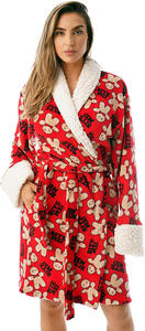 Enguin-bata de baño de felpa con estampado <span class=keywords><strong>polar</strong></span>, camisón de Sherpa con capucha - Product Image 5