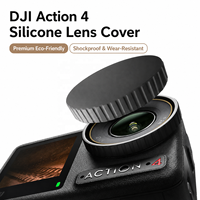 Couvre-objectif DJI Osmo Action 4, capuchon d'objectif d'appareil photo en silicone TPU anti-poussière et antichoc pour accessoires Action 4