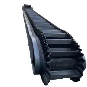 corrugated sidewall machine rubber conveyor belt