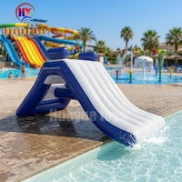 Toboggan aquatique gonflable avec échelle d'escalade, parc aquatique flottant