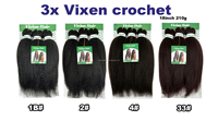 3X Vixen Hair Platinum Fibre Cheveux Crochet Tresses Kinky Curly Bulk Yaki Blow Out Straight Afro Vixen Hair