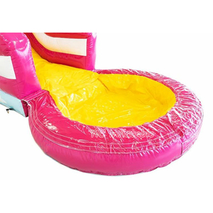 Toboggan aquatique gonflable licorne rose avec piscine, toboggan gonflable commercial en PVC arc-en-ciel pour enfants, idéal pour les fêtes d'été en extérieur et la <span class=keywords><strong>location</strong></span> - Product Image 4