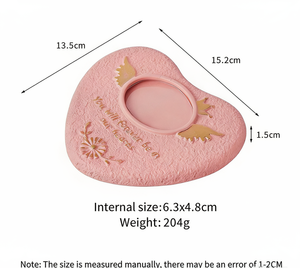 Ритуальный куб из цемента ручной работы в форме сердца для домашних животных (собак, кошек, мелких животных) с эко-памятной открыткой - Product Image 5