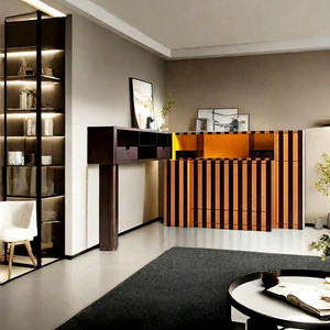 लक्जरी डिजाइन एक्सपेंडेबल फोल्डेबल ठोस लकड़ी आधुनिक बार वाइन कैबिनेट लिविंग रूम के लिए - Product Image 2