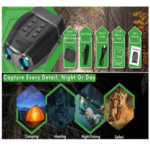 กล้องส่องสองตา NV5100องศา,กล้องสองตามองเห็นกลางคืน Hd ใกล้กับ Nvg ยุทธวิธีการแล้กลางคืนสีดำล่า - Product Image 6