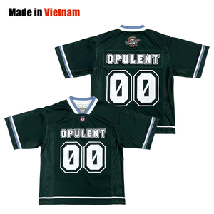 เสื้อเจอร์ซีย์คอวีสไตล์วิทยาลัยย้อนยุคอเมริกันสตรีทไซส์ใหญ่ระบายอากาศได้โลโก้ OEM ตามสั่ง - Product Image 1