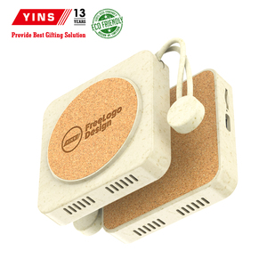 Altoparlante Wireless Magnetico Portatile Ecologico in Paglia di Grano e Sughero, Design Adesivo <span class=keywords><strong>per</strong></span> Mini Frigo, Logo Personalizzato, Regalo Promozionale di Tendenza - Product Image 3