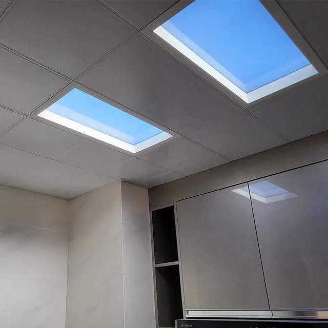 Indoor Artificial Sunlight Hight CRI Lamp Recessed Window Blue Sky Rooflight Faux LED Ceiling Virtual Skylight Panel Light