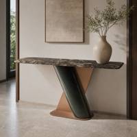 Table console moderne en acier au carbone pour salon, chambre et décoration d'hôtel