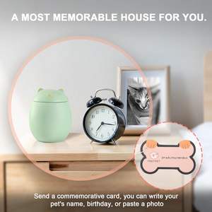 Urne pour cendres de chat avec logo personnalisé gravé, souvenir de crémation pour animaux de compagnie, cadeau de sympathie - Product Image 3
