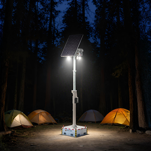 In Stock Mobile Solar <b>Light</b> Tower Trailer Mounted LED <b>Lighting</b> 1 Set Ready to Ship Outdoor Portable Powered Towers - Product Image 3