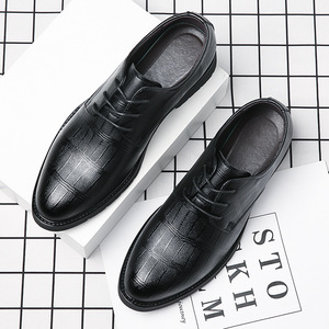 Chaussures habillées en cuir pour hommes grandes tailles 35-50, noires, pour mariage et affaires - Product Image 4