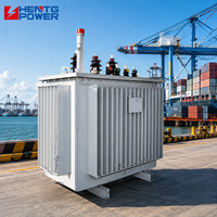 Transformateur triphasé immergé dans l'huile, résistant à la corrosion, 830 kVA, 19 kV/0,44 kV, pour les systèmes d'alimentation des grues portuaires en Asie du Sud-Est