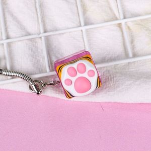 Llavero de teclado personalizado con diseño de pata de gato, juguete antiestrés, clicker de tecla, regalos lindos para aliviar el estrés - Product Image 2