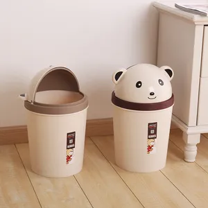 Huishoudelijke Livingroom Cartoon Leuke Plastic Afval Bin Met Deksels