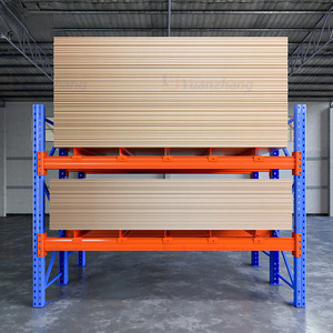 Étagères <span class=keywords><strong>de</strong></span> stockage industrielles <span class=keywords><strong>pour</strong></span> <span class=keywords><strong>garage</strong></span>, 4 niveaux, portance moyenne, rayonnage longue portée - Product Image 3