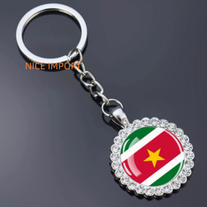 Llavero de flor con diamantes de imitación de la bandera de <span class=keywords><strong>Seychelles</strong></span>, superventas, para mochila, decoración de llaves, colgante para cartera, recuerdo de viaje - Product Image 6
