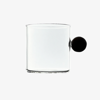 Mug en verre transparent résistant à la chaleur en borosilicate de 200 ml, mini-tasse, logo personnalisé, compatible lave-vaisselle et micro-ondes, fait main, classique