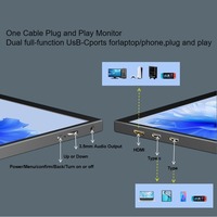 Moniteur portable IPS de 10,5 pouces avec fréquence de rafraîchissement de 60 Hz, luminosité de 400 nits, interface Type-C, haut-parleur intégré