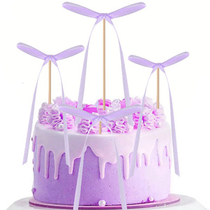 Star Shaped Bow Cake <b>Toppers</b> For <b>Birthday</b> Party Dessert Decorations Child Reusable - Product Image 1