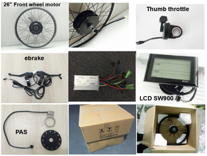 Aimos Hot Bán 250W/500W/1000W Hub Động Cơ E Bike Kit 20Inch/26Inch Mỏng/Chất Béo Lốp Xe Đạp Điện Chuyển Đổi Kit - Product Image 5