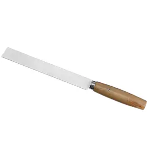 Kustom Logo terisolasi pisau wol Mineral baja tahan karat pisau pegangan kayu memotong batu wol pisau untuk petani