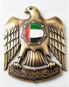 UAE Falcon Car <b>Badge</b> 3D Metal Emblem - Coat of Arms Auto Grille <b>Badge</b> with Screws & Nuts or 3M, Weatherproof for Car Exterior - Product Image 1