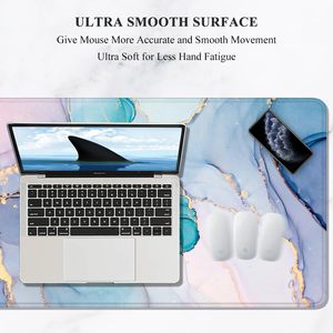 Chuột chơi game pad tùy chỉnh thiết kế màu xanh hồng Đá Cẩm Thạch dày cao su lớn 80*30cm đầy đủ bàn Pad khâu cạnh - Product Image 6