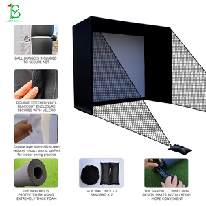 Boîtier de simulateur de <span class=keywords><strong>golf</strong></span> facile à installer pour l'entraînement de frappe de <span class=keywords><strong>golf</strong></span> à domicile <span class=keywords><strong>Filet</strong></span> de simulateur de <span class=keywords><strong>golf</strong></span> personnalisé avec écran à impact HD - Product Image 2
