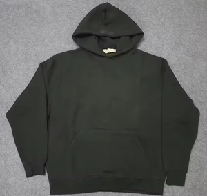 Sweat à capuche oversize pour homme ESSENTIAL en coton de haute qualité SS22, couleur Dark Oatmeal, avec lettres imprimées en <span class=keywords><strong>flocage</strong></span> 3D noir et poche - Product Image 2