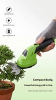 Tondeuse à gazon et taille-haie sans fil 2-en-1 à batterie lithium, qualité DIY, avec câble Type-C, utilisation à une main