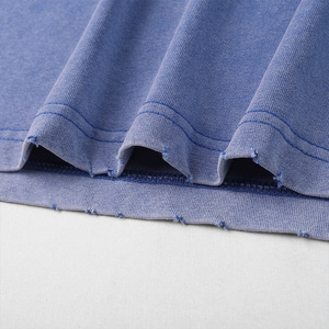 Camiseta de Cuello Redondo Lavada, 100% Algodón, Color Sólido, Corte Holgado, Ropa Casual para Hombre, Talla L - Product Image 2