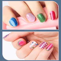 Kit de manucure mignon pour enfants, machine à estamper les motifs d'art des ongles DIY, kit de beauté, cosmétiques, jouets de jeu d'imitation, vernis à ongles, tamponneuse pour filles
