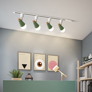 Faretto <span class=keywords><strong>a</strong></span> Binario Nordic Macaron LED in Ferro Ra 95 per Soggiorno, Parete di Fondo, Negozio di Abbigliamento Commerciale, Showroom, Montaggio <span class=keywords><strong>a</strong></span> Superficie - Product Image 3
