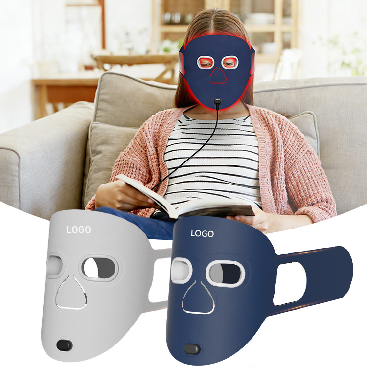 Private Label 460nm 605nm 630nm 850nm Infrared Beauty Mask Face Red Light Therapy Led Facial Mask