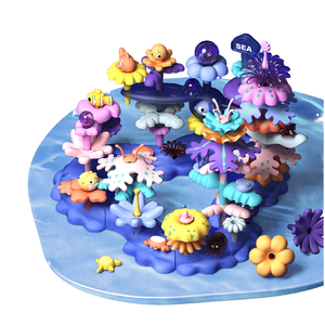 MILI 136 piezas de plástico DIY <span class=keywords><strong>juguetes</strong></span> de bloques de construcción niños Coral marino mundo flor modelo <span class=keywords><strong>juguetes</strong></span> educativos - Product Image 5