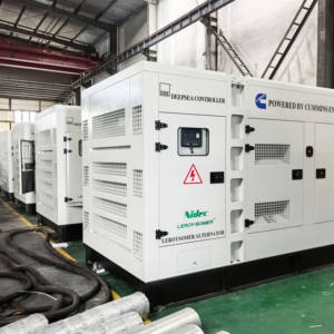 Дизельный генератор Leroysomer <span class=keywords><strong>Stamford</strong></span>, бесшумный, 440 кВА, 350 кВт, трехфазный, открытого типа, звукоизолированный, с автоматическим переключением (ATS) - Product Image 3