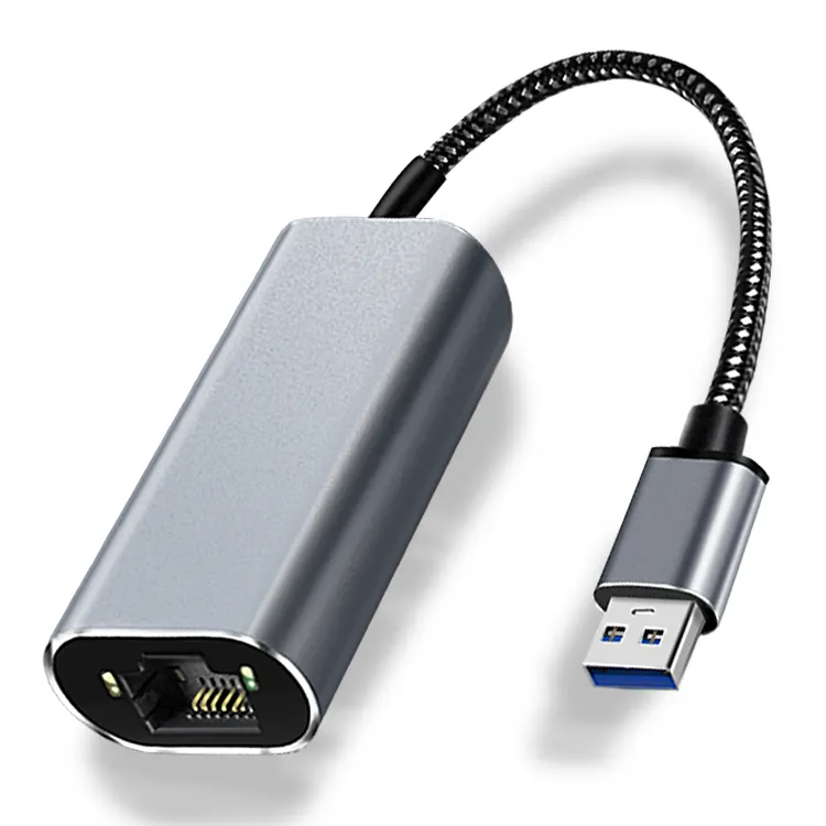 אלומיניום מעטפת ניילון צמת Usb 3.0 USB-C כדי 1000mbps Gigabit Rj45 Ethernet מתאם