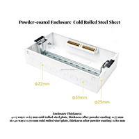 Boîtier de distribution électrique encastré pour usage domestique, large, avec couvercle blanc/transparent, pour courants forts, interrupteur électrique dissimulé