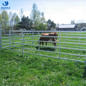 5 6 Bar Valla de tubería galvanizada portátil Caballo/Panel de ganado y puertas de granja - Product Image 3